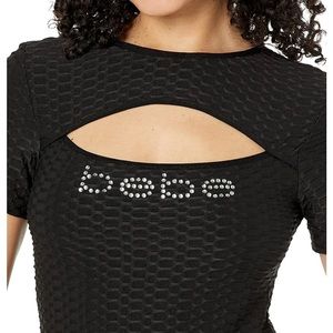 Bebe Honey Comb Cutout Top